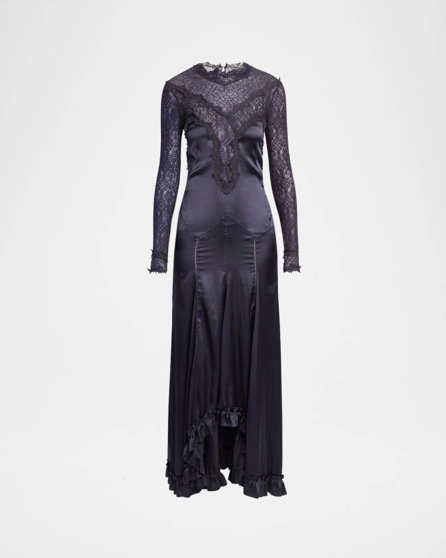 Dolores Lacy Satin Dress